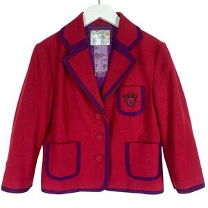 Baia Red purple Suit Jacket with Classic Fit and Versatile Style Boxy Fit sz8